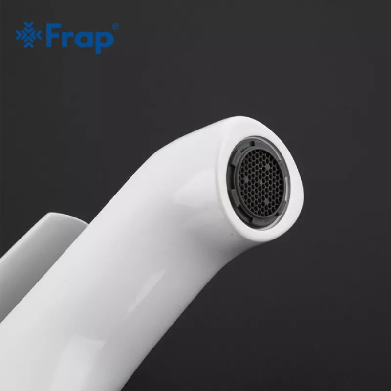 Змішувач для умивальника Frap F1031 (білий/хром)