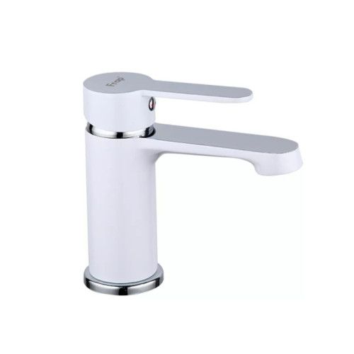 Змішувач для умивальника Frap F1041 (білий/хром)