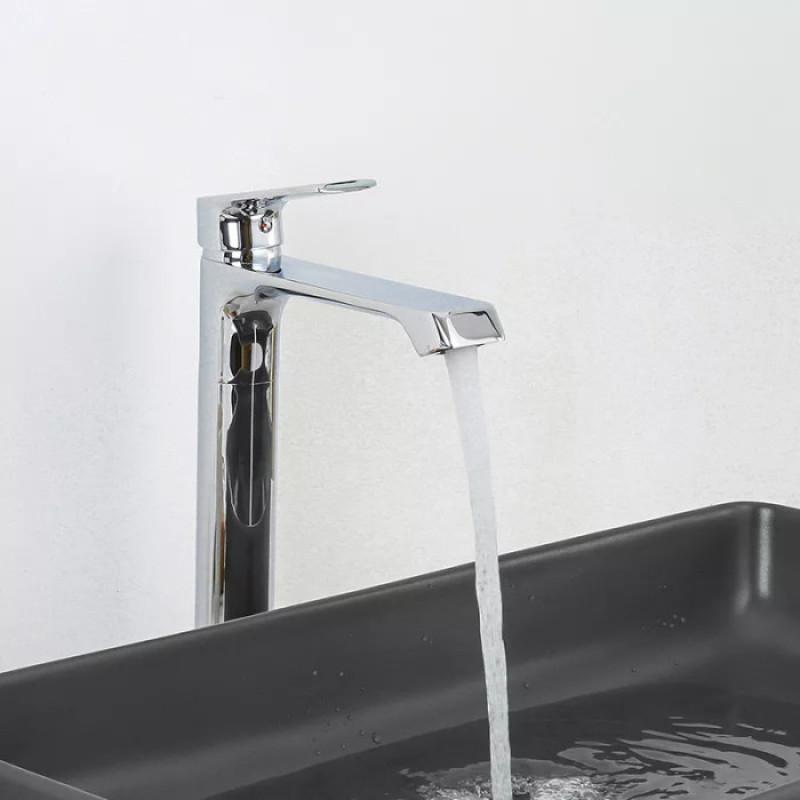 Змішувач для умивальника Frap F1071-2 (високий, хром)