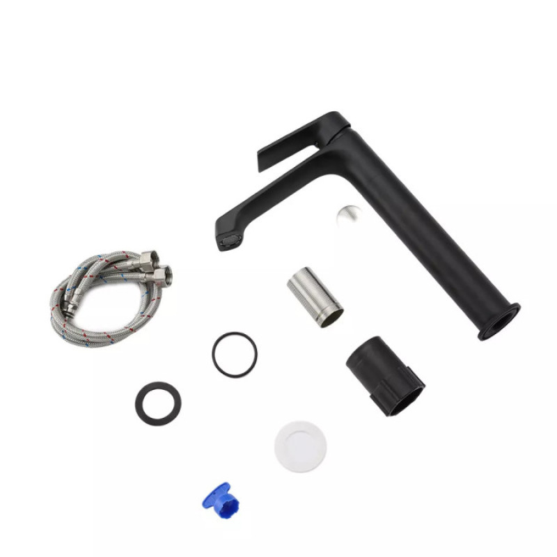 Змішувач для умивальника Frap F1071-26 (високий, чорний)