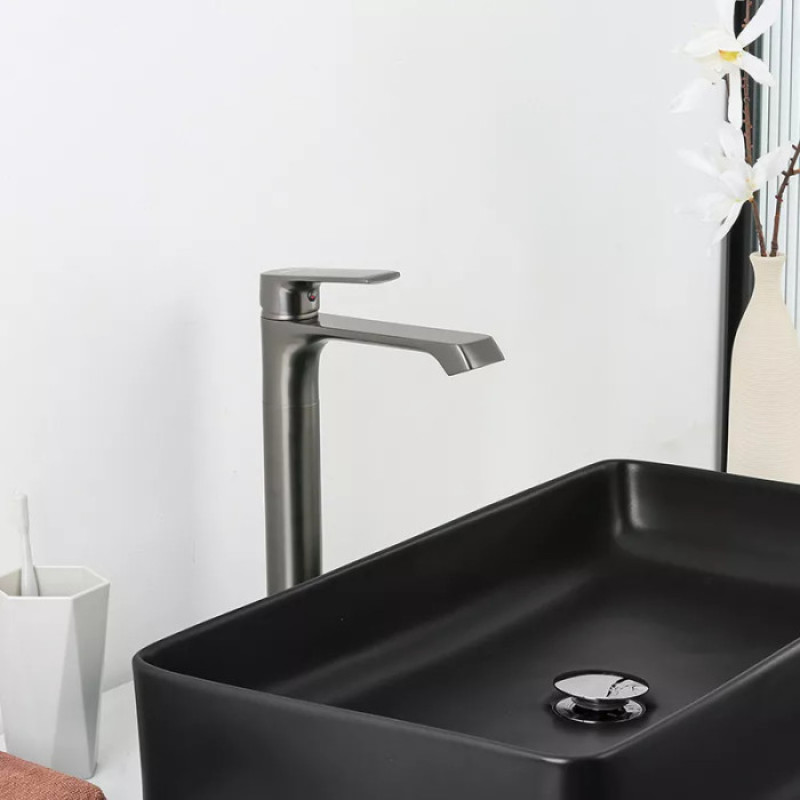 Змішувач для умивальника Frap F1071-29 (високий, сірий)