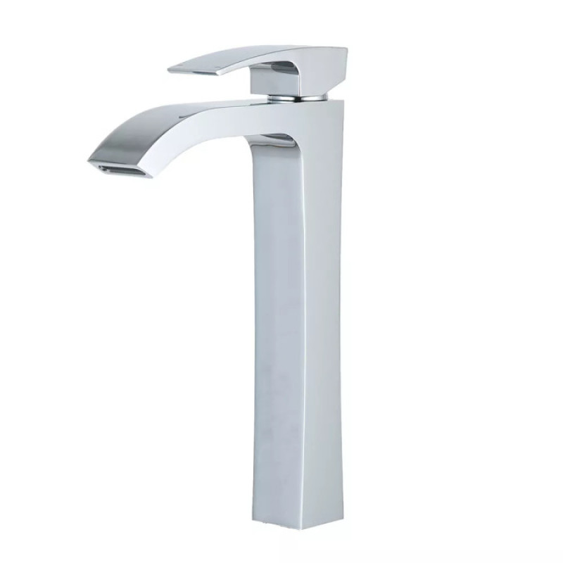 Змішувач для умивальника Gappo G1007-81(високий одноваж., литий вилив, Ø35, хром) 