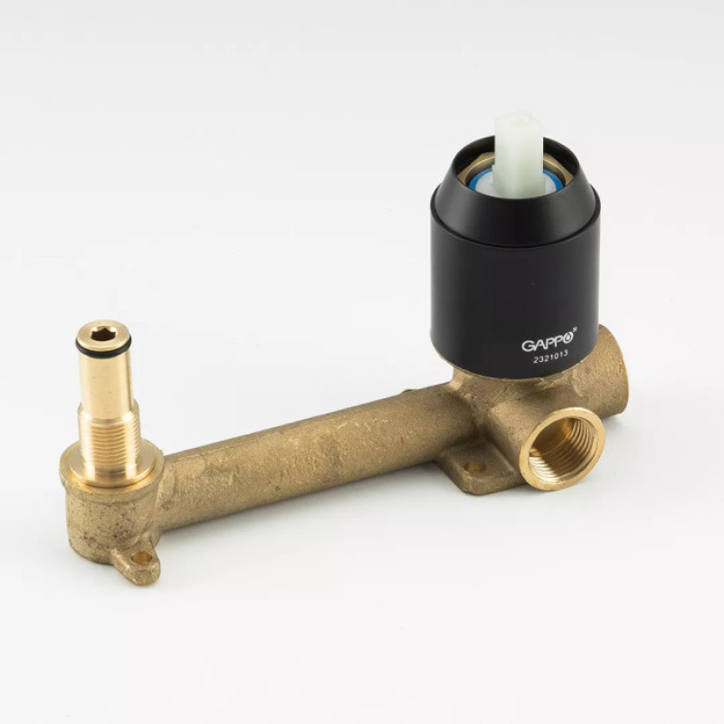 Вбудований змішувач для раковини GAPPO G1003-26 (чорний/хром)