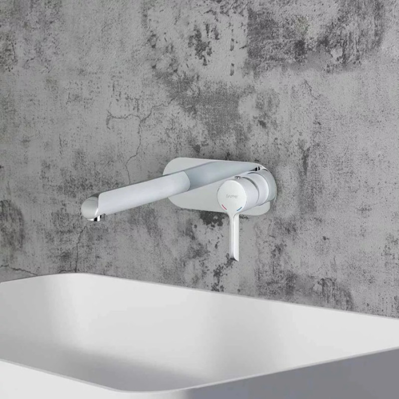 Вбудований змішувач для раковини GAPPO G1003-28 (білий/хром)