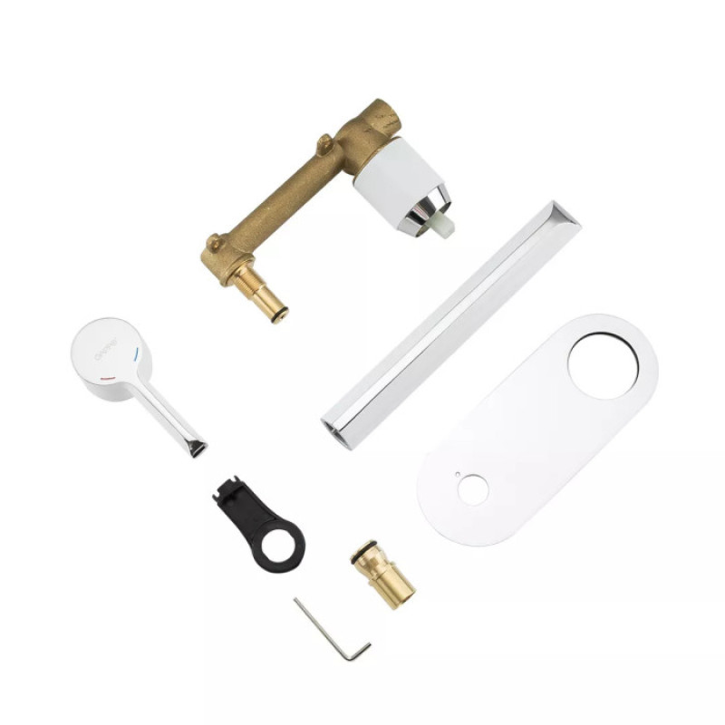 Вбудований змішувач для раковини GAPPO G1003-28 (білий/хром)