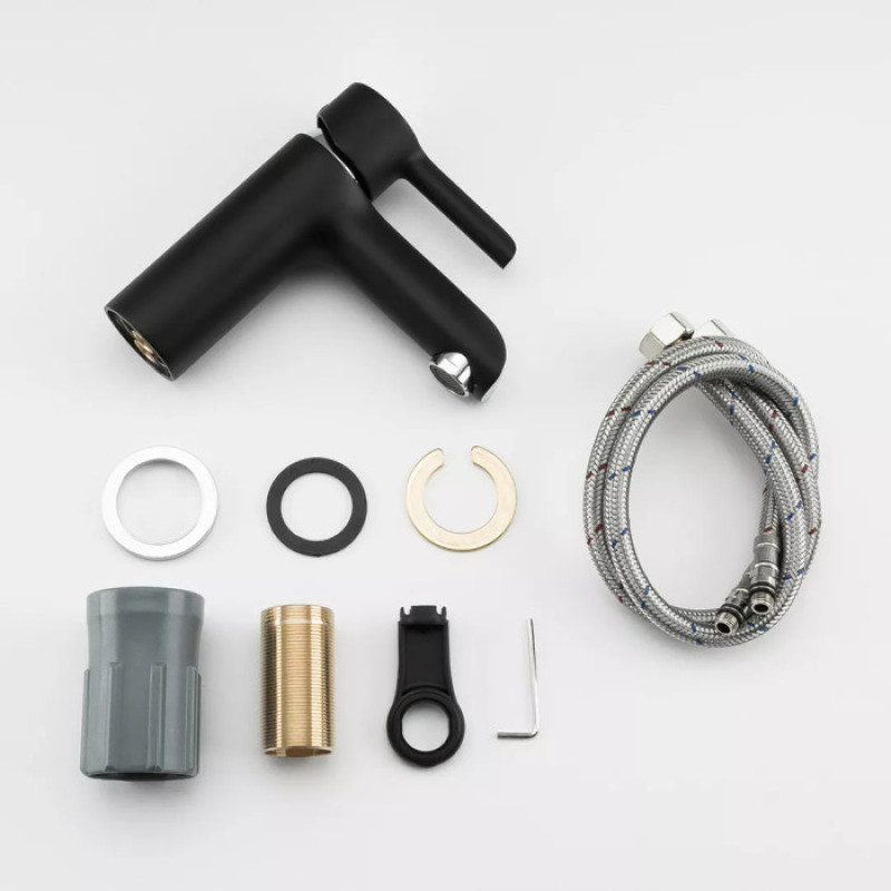 Змішувач для раковини GAPPO G1003-6 (чорний/хром)