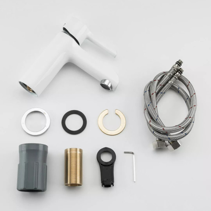 Змішувач для раковини GAPPO G1003-8 (білий/хром)