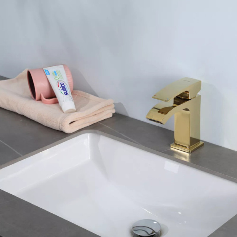 Смеситель для умывальника GAPPO G1007-3 (золото)