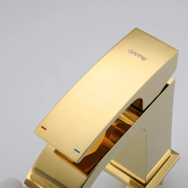Смеситель для умывальника GAPPO G1007-3 (золото)