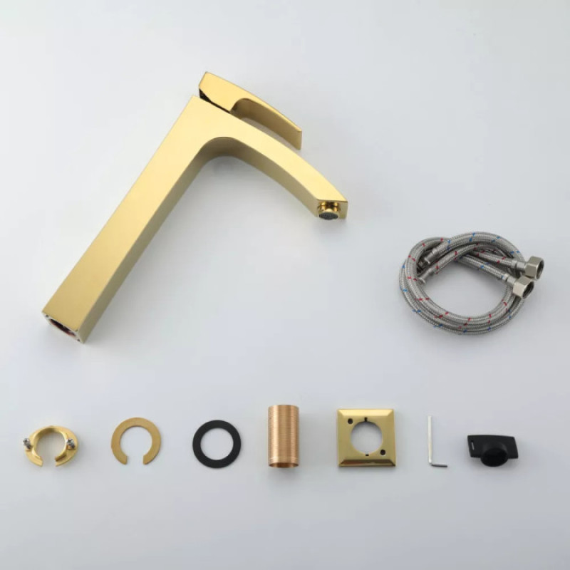 Змішувач для умивальника GAPPO G1007-32 (високий, золото)