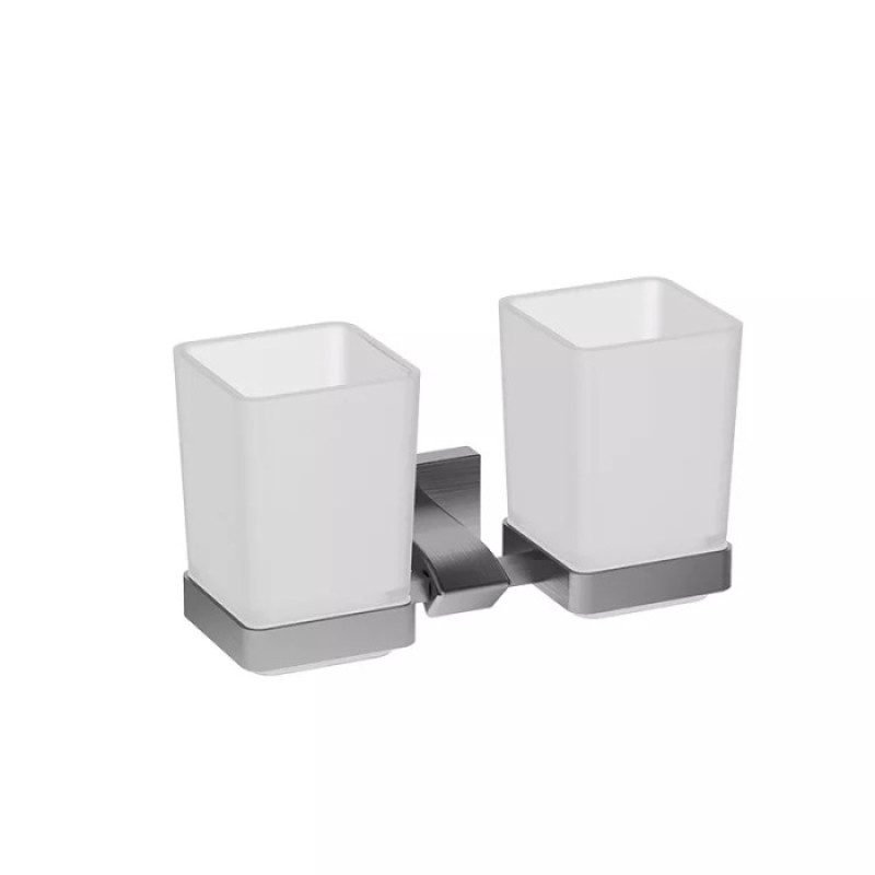 Двойной стакан для щеток GAPPO G0708-9 (оружейная сталь)