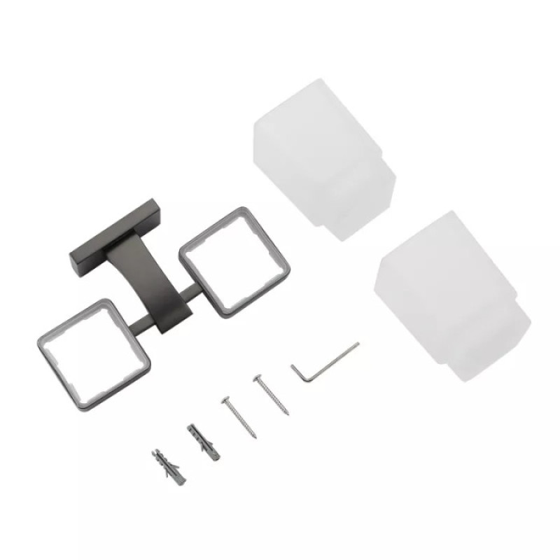 Двойной стакан для щеток GAPPO G0708-9 (оружейная сталь)