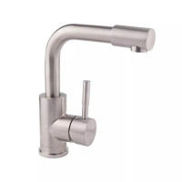 Змішувач для умивальника WEZER EKO1B-01 (нержавіюча сталь, сатин) 