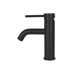 Смеситель для умывальника WEZER EKO1C-01-BLACK (нержавеющая сталь, черный)