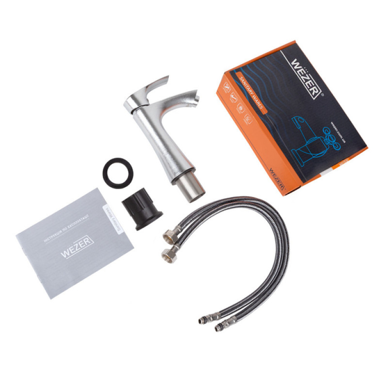 Смеситель для умывальника WEZER FAB1 (силумин, хром)