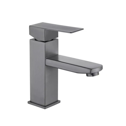 Змішувач для умивальника WEZER PRO1-02-GUNGREY (збройова сталь, сірий)