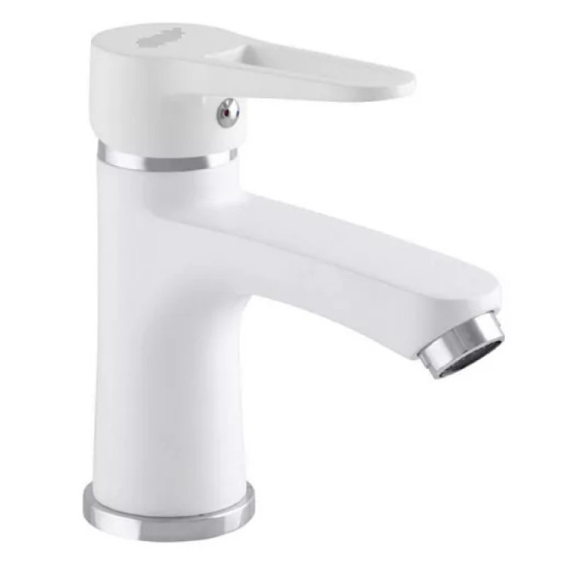 Смеситель для умывальника WEZER PUD1-045 (силумин, белый)