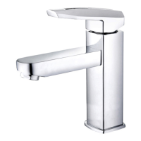 Змішувач для умивальника Wezer NOF1 (одноваж. лит. вилив, сплав скоба-шпілька, Ø35, хром)