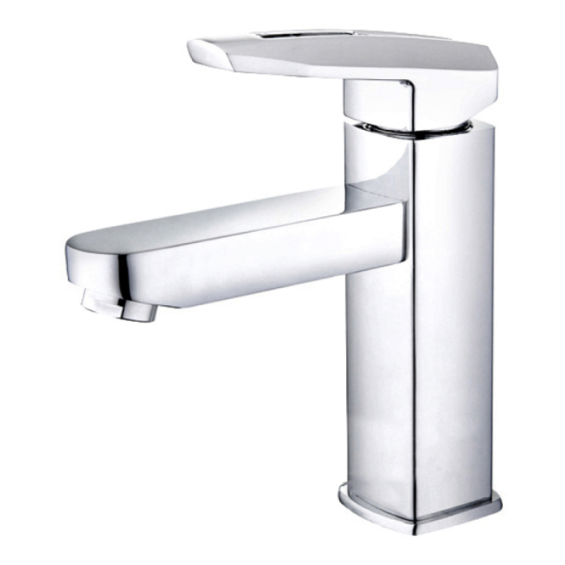 Смеситель для умывальника Wezer NOF1 (однорыч. лит. излив, сплав скоба-шпилька, Ø35, хром)