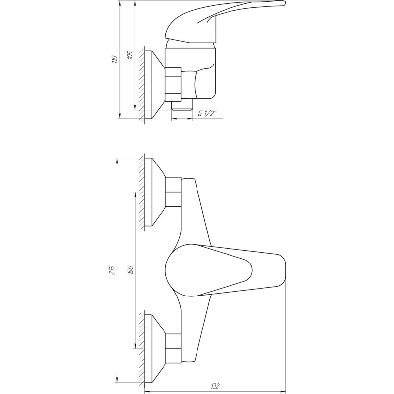 Змішувач для душу EcoMix ENERGO E-GEZ-105 
