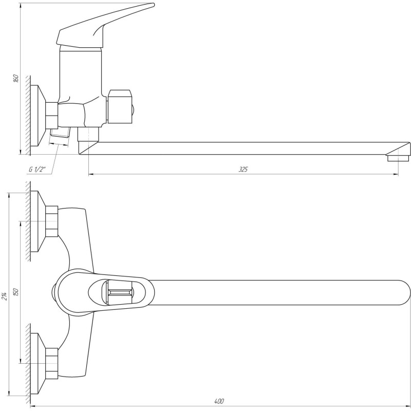 Змішувач для ванни EcoMix ENERGO M-GEM-208 