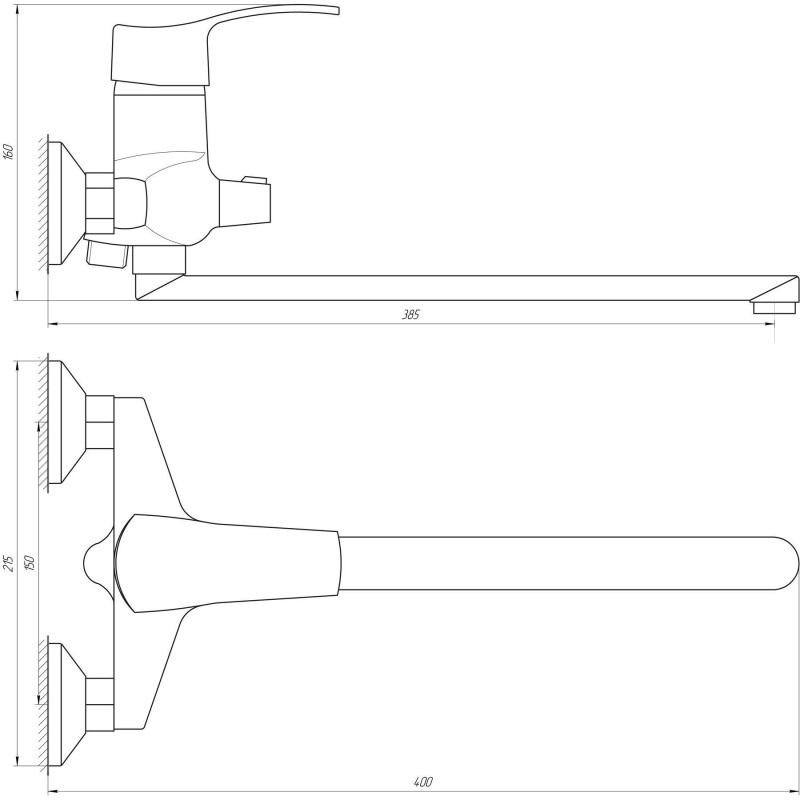 Смеситель для ванной DOMINO DQ-208 