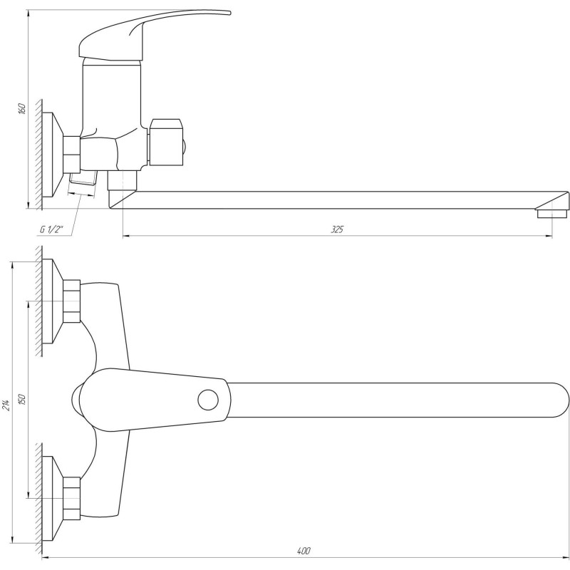 Змішувач для ванни EcoMix ENERGO P-GEP-208 