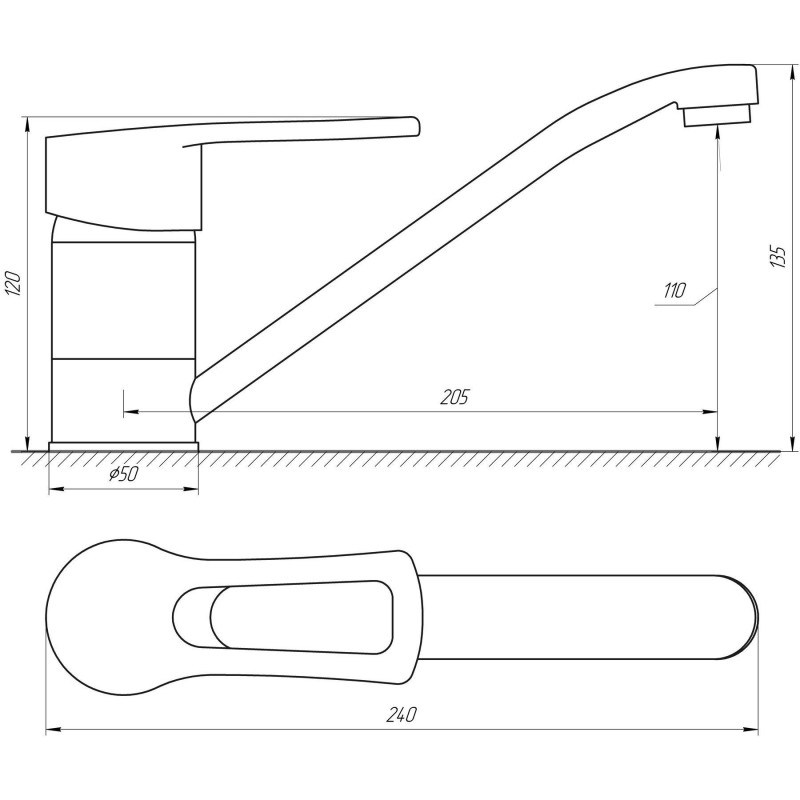 Змішувач для кухні DOMINO SIRIUS DSV-203 
