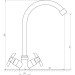 Змішувач для кухні DOMINO DK-H1-2N-Chrom 