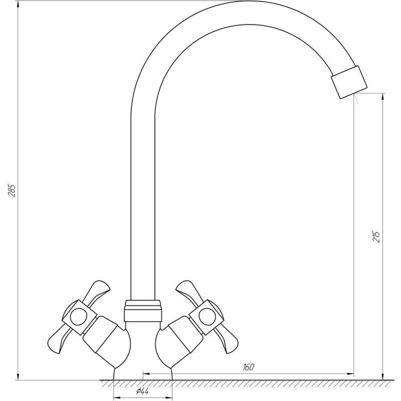 Смеситель для кухни DOMINO DK-H1-2N-GREEN