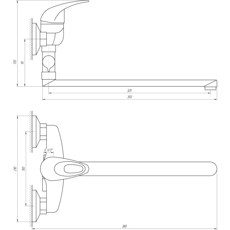 Змішувач для ванни EcoMix ELIT EM-108 