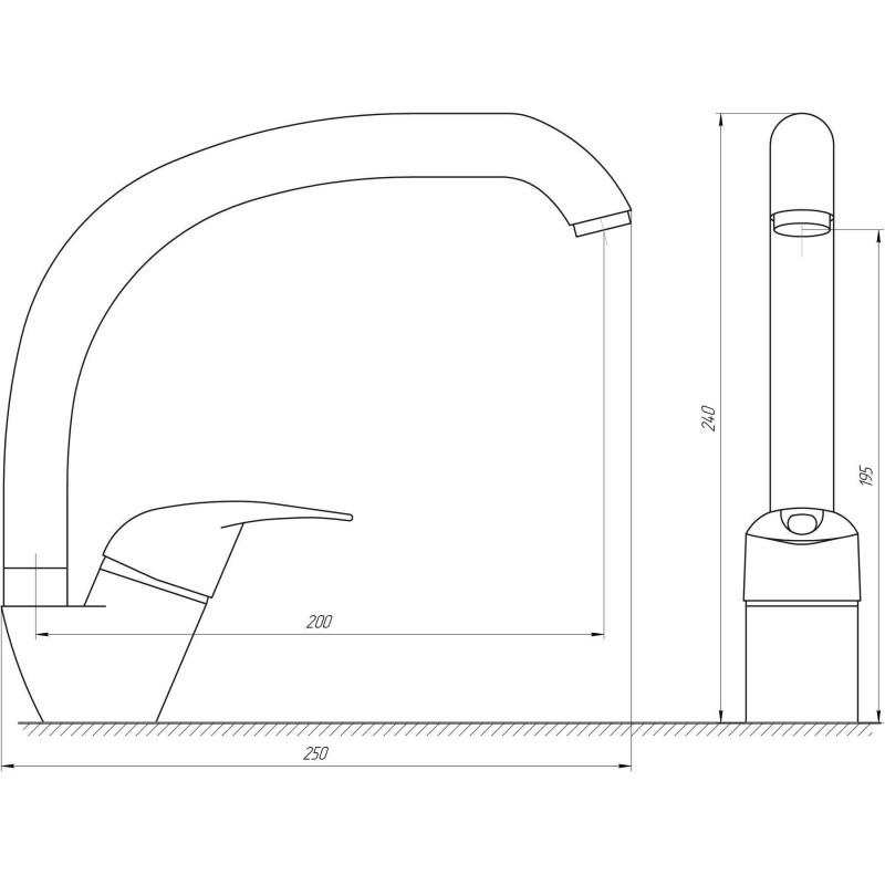 Смеситель для кухни Globus Lux Sena GLS-103S 