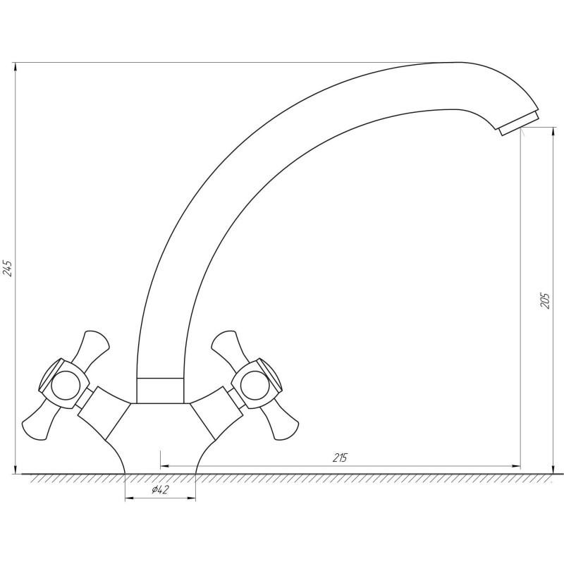 Змішувач для кухні DOMINO DKF-204-08-CRUIZE 