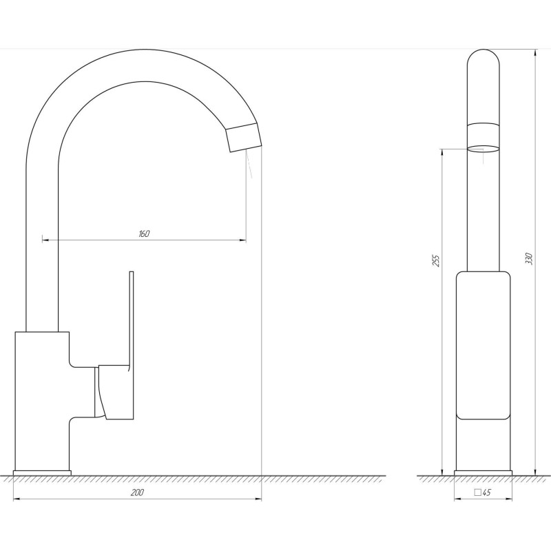 Змішувач для кухні DOMINO MALIBU DMM-203L 