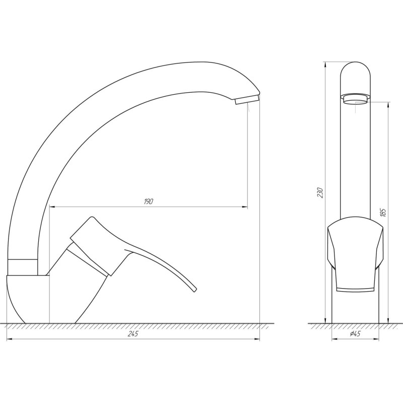 Змішувач для кухні DOMINO DQ-203S 