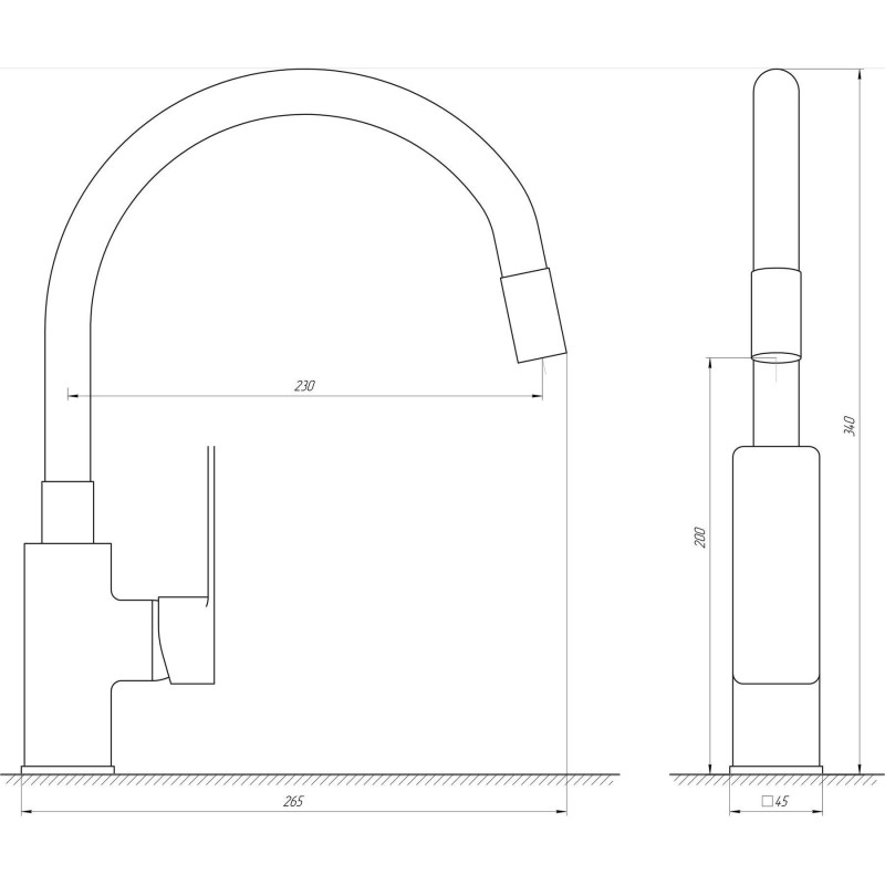 Змішувач для кухні DOMINO MALIBU DMM-203 LR-BB-BL 