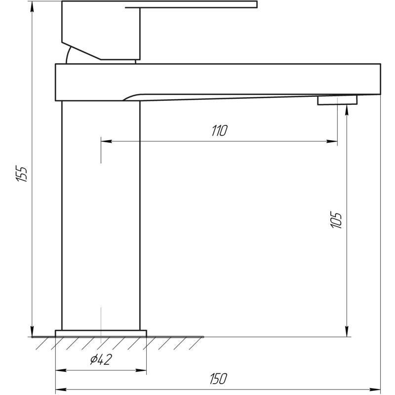 Змішувач для умивальника TOPAZ SARDINIA TS 08201-H18 