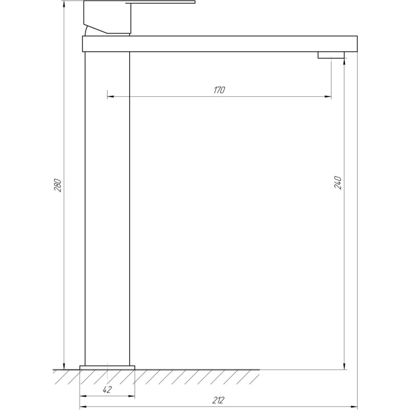 Змішувач для умивальника TOPAZ SARDINIA TS 08203-H18 