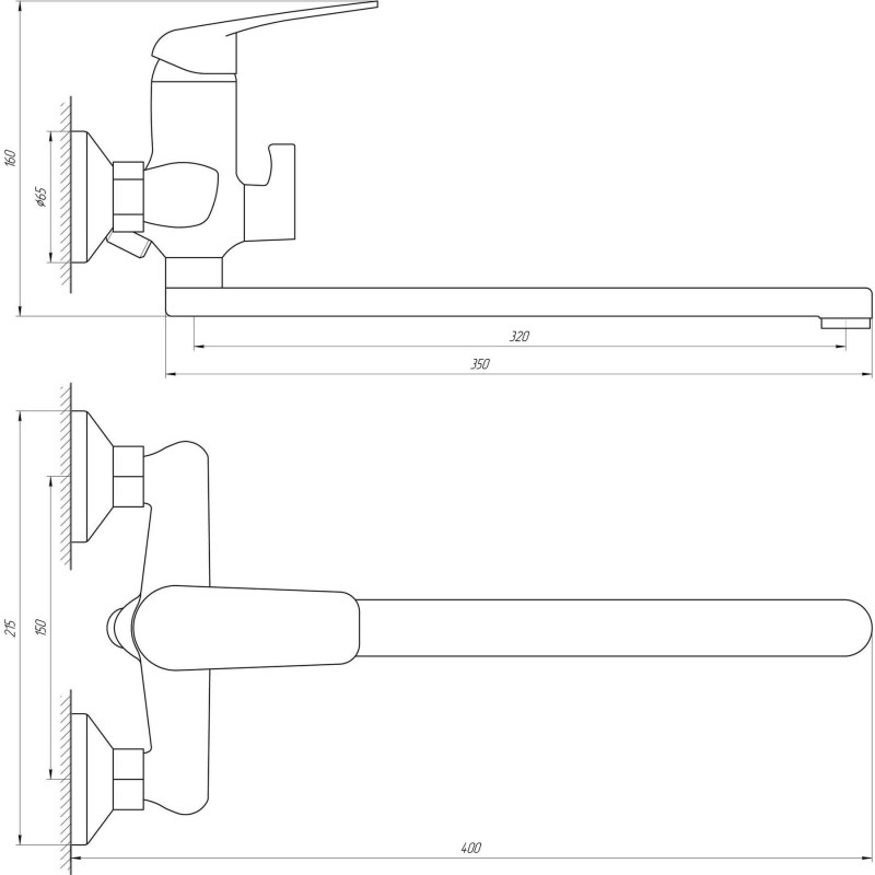 Змішувач для ванни Globus Lux Koln GLK-0208 