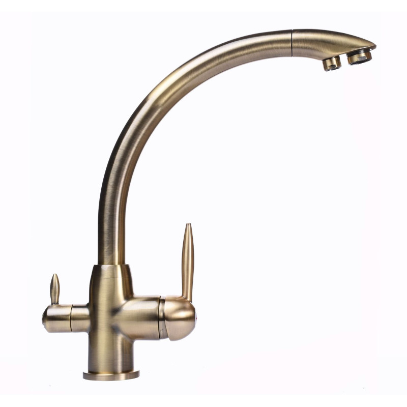 Змішувач для кухні Globus Lux LAZER GLLR-0777-9-BRONZE під осмос