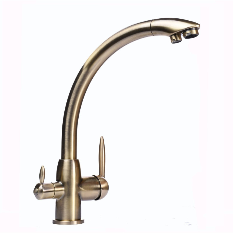 Змішувач для кухні Globus Lux LAZER GLLR-0777-9-BRONZE під осмос