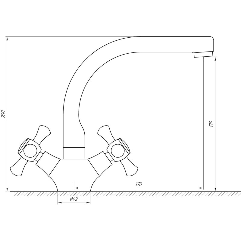 Змішувач для умивальника DOMINO DKF-209-06-SHARM 