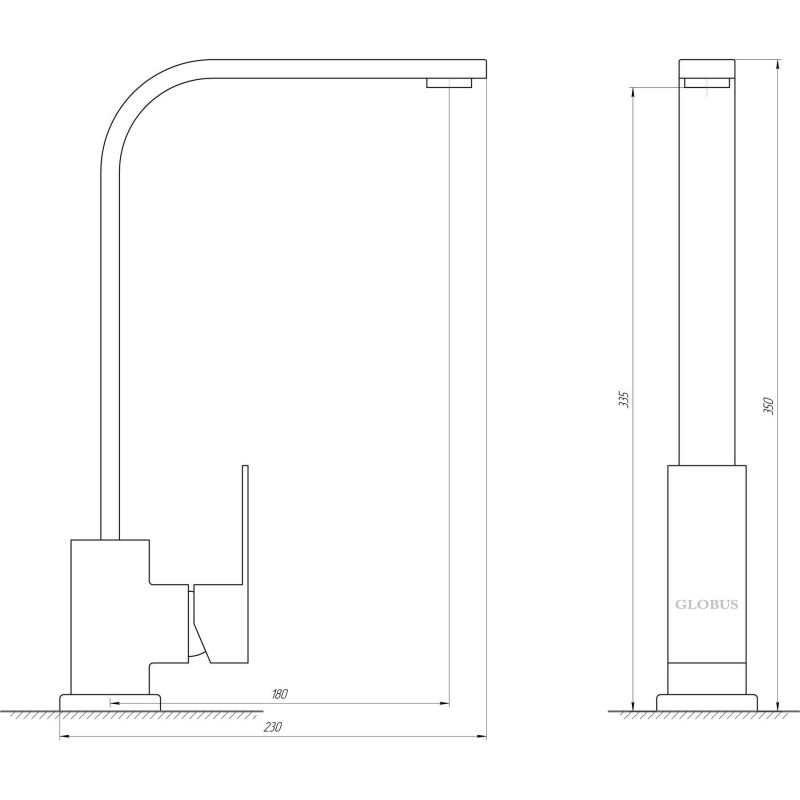 Смеситель для кухни Globus Lux SICILIA SBQ-203S 