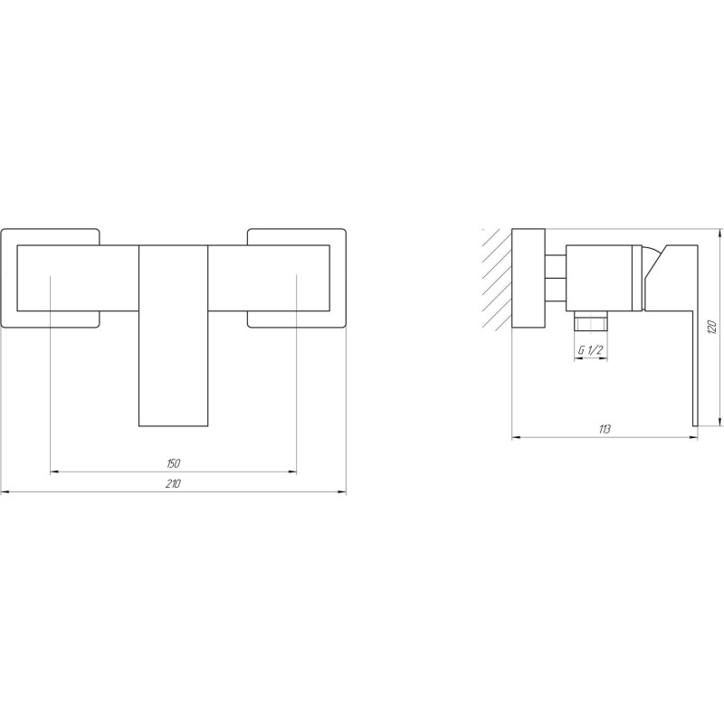 Змішувач для душу Globus Lux SICILIA SBQ-105 