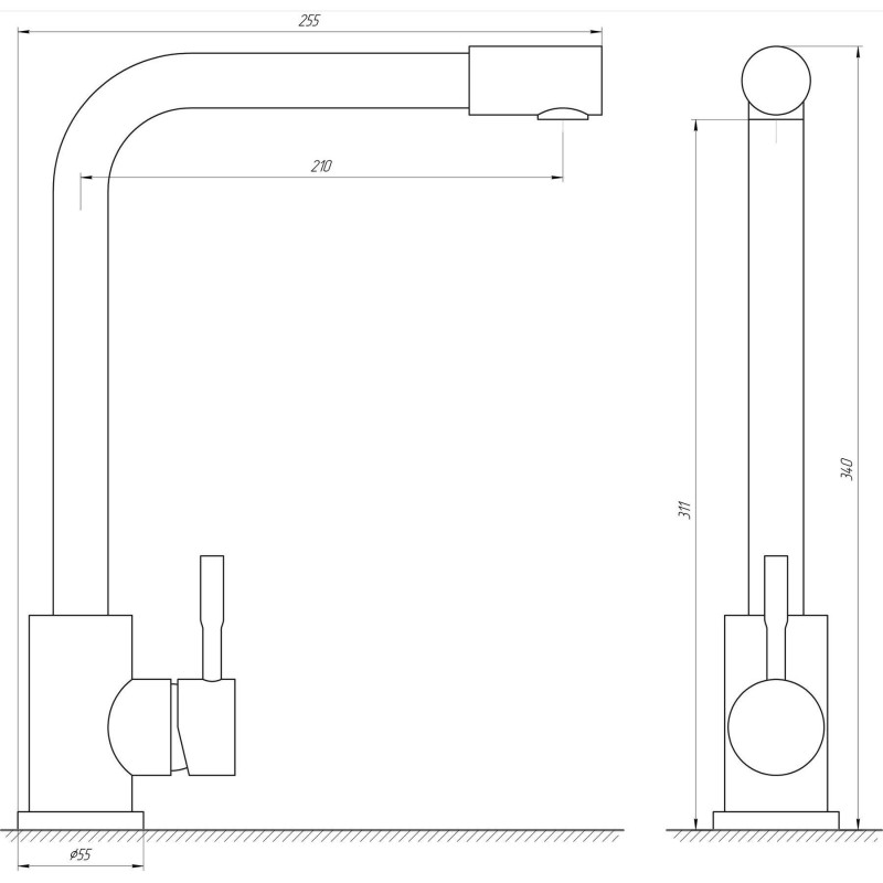 Смеситель для кухни Globus Lux ALPEN SUS-403 