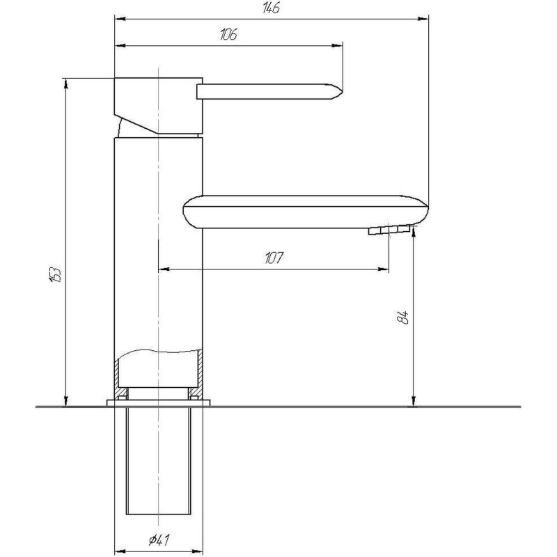 Змішувач для умивальника TOPAZ CORSICA TC 16221-H48 