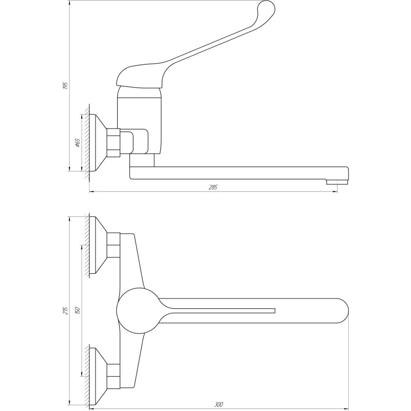 Смеситель для кухни Globus Lux CLINIC GLCA-1044 
