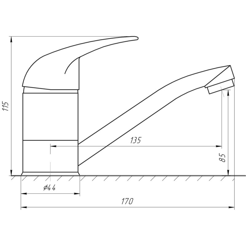 Смеситель для умывальника EcoMix ELIT EM-N-103M