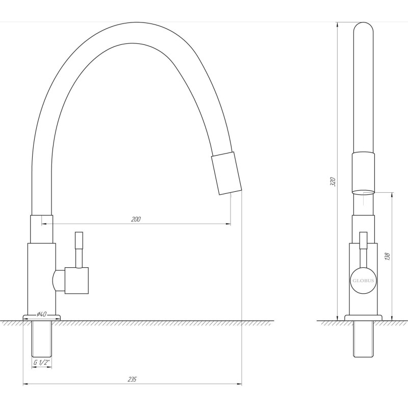 Монокран Globus Lux ALPEN SUS-004SN 