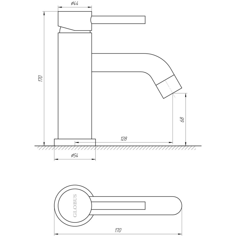 Змішувач для умивальника Globus Lux ALPEN SBT1-101L 